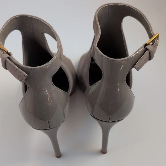 Tory Burch Gray Suede Ashton Bootie Heel Shoes size 5M - Picture 5 of 15